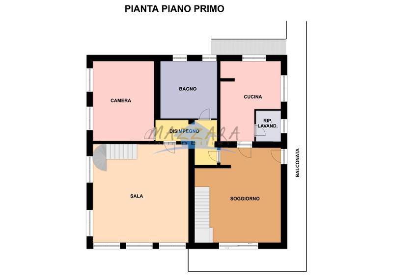 planimetria piano primo